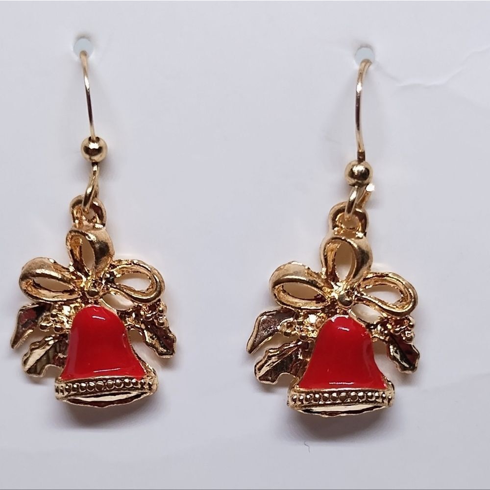Christmas‎ earrings bells dangle new e72